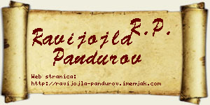 Ravijojla Pandurov vizit kartica